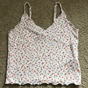 Forever 21 Floral Cropped Cami Tank Top